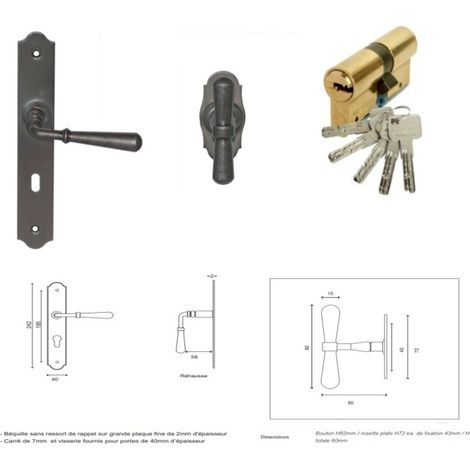 Poignee, Barillet Et Bouton De Porte D'entre 010403rfp Gd Menuiseries