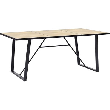 vidaXL Mesa de comedor de MDF color roble 200x100x75 cm (1/5)