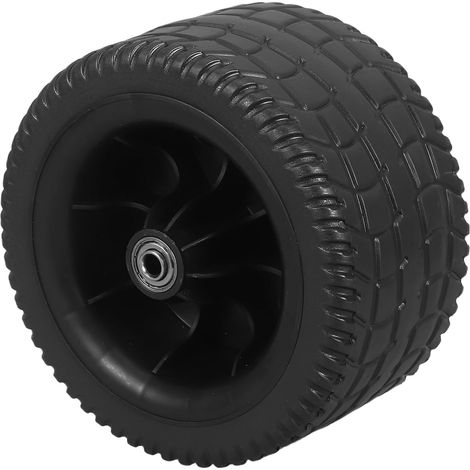 Roue de Rechange avec Roulement pour Chariot Utilitaire Pneu Caoutchouc Robuste pour Tondeuse et Remorque Jardin Adaptée Terrains Variés et Charges Lourdes (1/5)