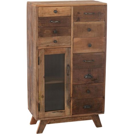 Buffet à Tiroirs en Bois "Vinto" 110cm Naturel (1/5)