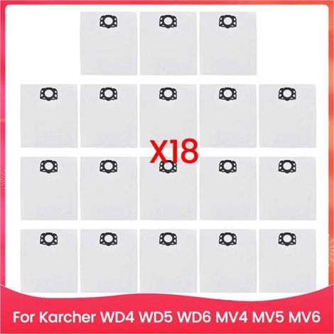 18 Pièces D'Accessoires de Sac à Poussière D'Aspirateur pour Karcher WD4 WD5 WD6 MV4 MV5 MV6 Pièces de Rechange D'Accessoires (1/5)