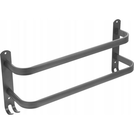 Portasciugamani Alluminio Nero Bagno Cucina (1/4)