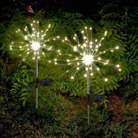 Feux D Artifice Solaires - Lampe Décorative Extérieure Autonome - Éclairage de Jardin Cour Balcon - 6 Pièces (1/5)