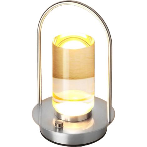 Longziming - Lampe d'ambiance extérieure - Abat-jour en aluminium et acrylique - Commande tactile - Intensité lumineuse réglable et trois températures de couleur - 1 pièce - Usage intérieur et extérie (1/5)