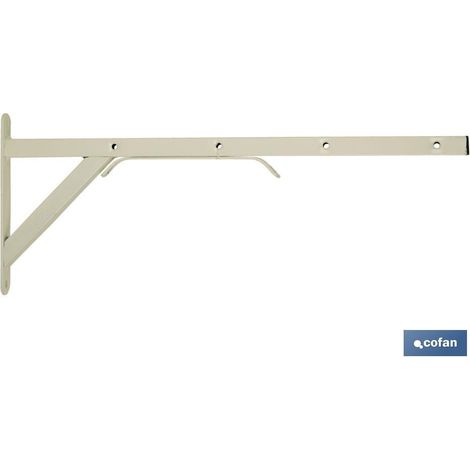 Tendedero blanco de escuadra 50 x 20 cm, resistente y apto para interiores y exteriores. (1/5)
