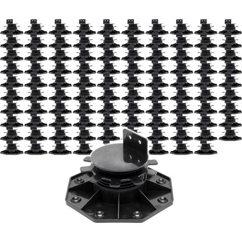 XPOtool Set 100 supporti per pavimenti galleggianti, Altezza regolabile 33-64mm Max 2700 kg, Piedini Decking (1/5)