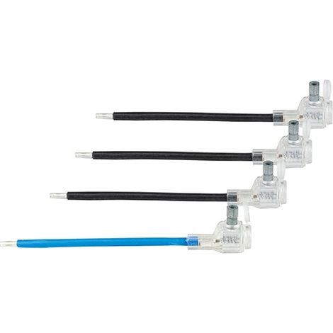 Michaud – Trousse 4 embouts à perforation d'isolant 190 mm – 3 noirs + 1 bleu – Pour raccordement électrique – Nombre de connexions 4 - EBCP 10-35