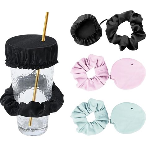 3 Pièces Protège-Verre Anti-Drogue, Couvercle de Verre Anti-Drogue Réutilisable avec Trou pour Paille, Couvercles Réutilisables pour Boissons, Protection et Cache-Verre Anti-Drogue (1/5)