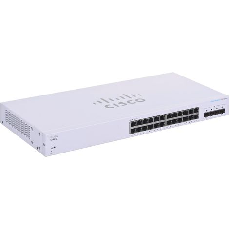 Switch Gestito Cisco Business CBS220-24T-4G, 24 Porte Gigabit Ethernet + 4 SFP, Montabile a Rack, Garanzia Hardware Limitata di 3 Anni (1/3)