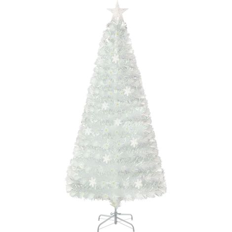 CASART Artificial Fiber Optic Christmas Tree White Pre-lit Xmas Tree (1/5)