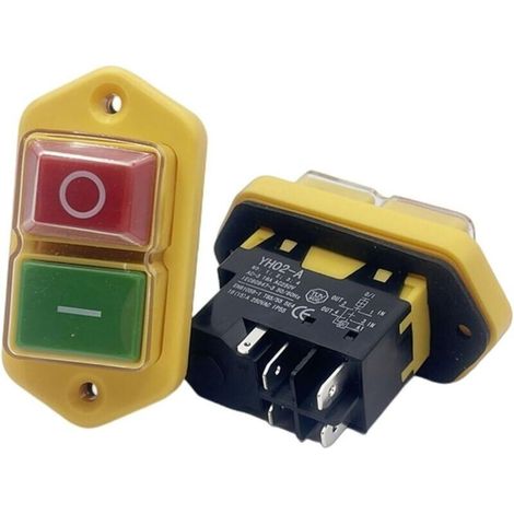 Interruttore integrato - Interruttore a potenziale zero 230V KJD17 B/YH02-A a 5 pin con sgancio a tensione minima e contatto bobina, pannello impermeabile, pulsante di avvio (1/4)