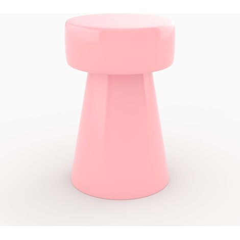 Table d'appoint ronde en métal rose D30 cm - ATHÉNA