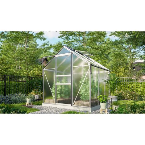 Vitavia Gewächshaus "Marley" inkl. Ready2Grow Zubehör-Set, aluminium eloxiert, 3,8 m², 6 mm HKP (1/3)