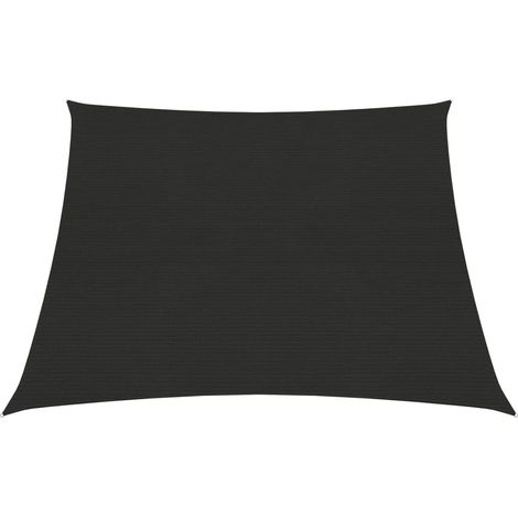 Voile d'ombrage 160 g-m² Noir 3-4x2 m PEHD (1/5)