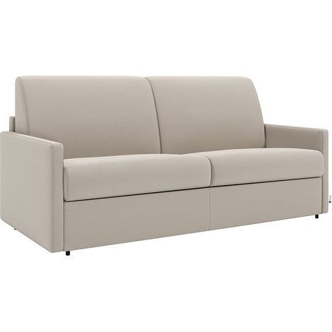 Divano letto 3 posti express Larghezza Materasso 140 cm Spessore 14 cm in Tessuto Panna - - CALIFE