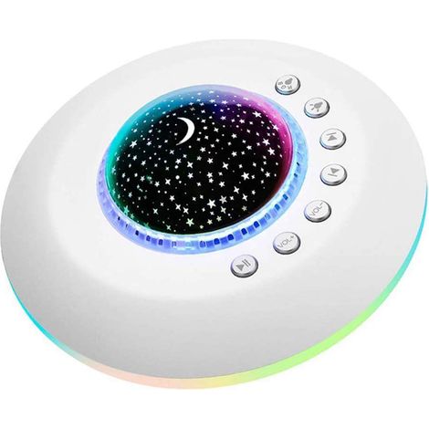 Macchina per il sonno a rumore bianco, macchina portatile USB per il rumore bianco, aiuto per il sonno del bambino con luce notturna/proiettore stellato, 20 suoni/ninne nanne fedeli senza ripetizione