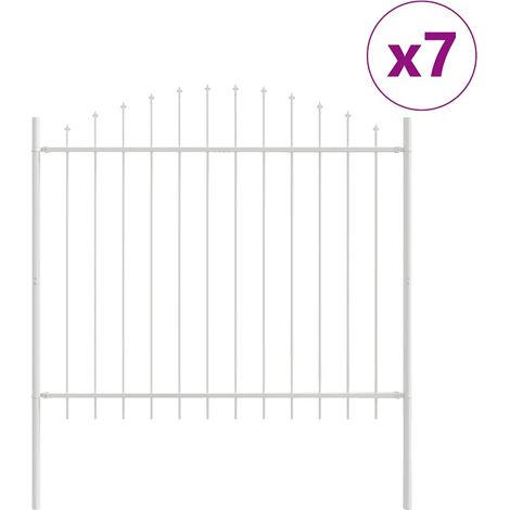 Garden Fence WOERDEN 7 pcs 170 x 165 cm Powder-Coated Steel vidaXL