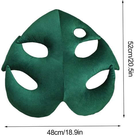 Coussin décoratif en bambou en forme de feuille, motif dos de tortue (1/5)