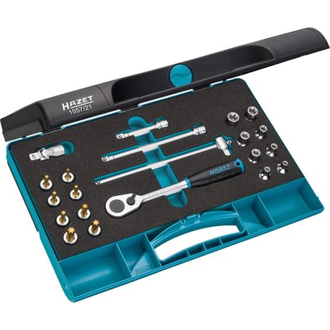 Hazet 1557/21 Serie Di Avvitatori Torx, Oro, Attacco Quadro, Cavo, 10 mm 3/8 di Pollice (1/3)