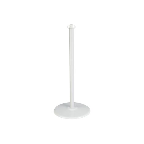 Poteau acier Blanc sur socle Blanc - 2230124