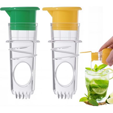 2-teiliger manueller Zitrusentsafter – Tragbare Zitronenpresse für frischen Saft, Zitruspresse für Zitronen, Limetten, Orangen und Grapefruits (1/5)