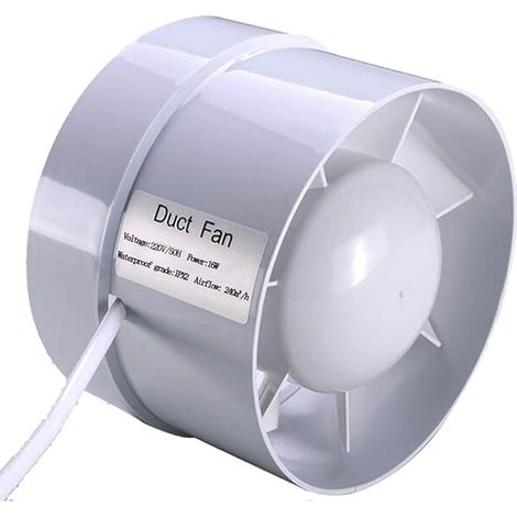 125mm 16W 240m³/h Mixed Flow In-Line Extractor for Air Circulation in Exhaust Ducts 5 inch (1/5)