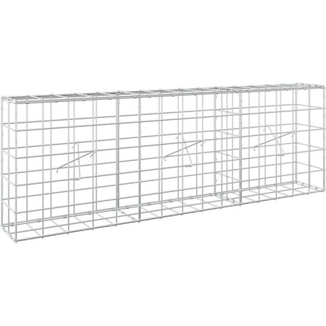 Gabione mit 5 mm Draht und 10x10 cm Maschen 150x20x50 cm vidaXL (1/5)