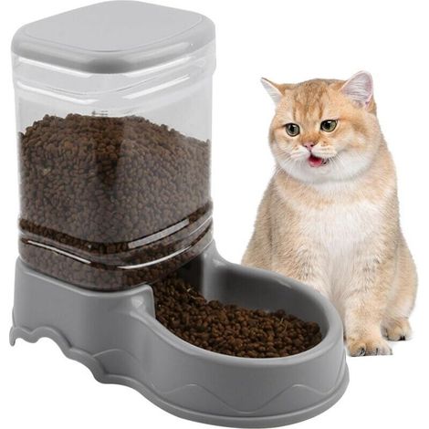 Distributeur Croquettes Chat Automatique 3,5L Gamelle Chat DéTachables Station d'alimentation pour Animaux De Compagnie pour Les Petits Grands Animaux De Compagnie Moyens Faciles à Nettoyer (1/4)