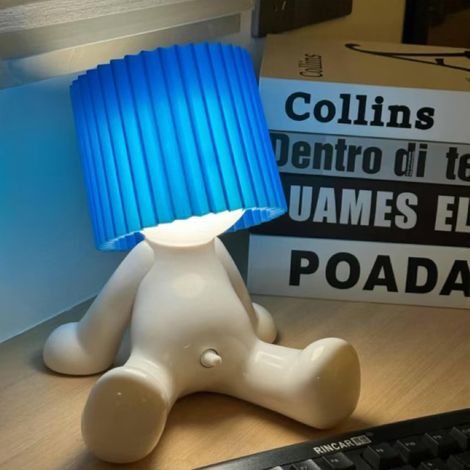 Lampe de table bleue lampe créative chevet veilleuse lampe à LED lumière chaude chambre décoration roman cadeau (1/5)