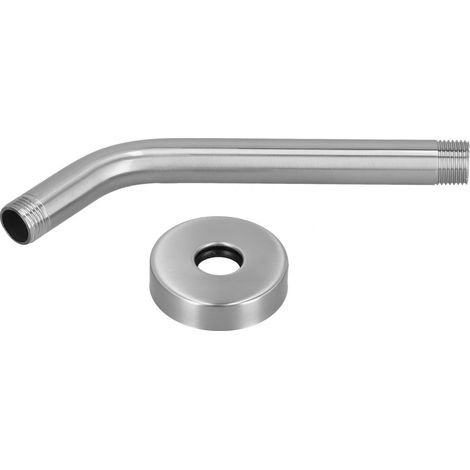 Barre de Douche en Acier Inoxydable Rond Encastré Rallonge NPT pour Salle de Bains Toilettes 15 cm Standard US (Brossé) (1/5)