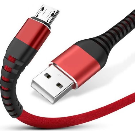 Cable trenzado de carga rápida micro USB QC 3.0 de 1 m (1/2)