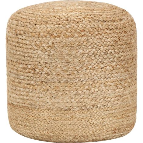Pouf fait à la main 40x45 Jute (1/3)