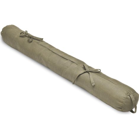 Beautissu – Boudin de porte isolant 90cm – Enveloppe 100% coton – Fixation adhésive ou vissée – Protection contre courant d'air et poussière
