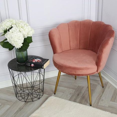 Genesis FLORA Petal Back Scallop Chair - Dusty Pink (1/5)