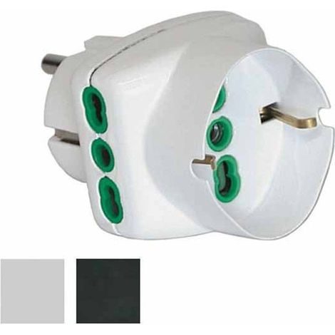 Adaptador triple Sk 16A+T Sk negro 82231 Fme