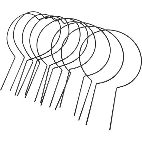 Filiyano – support métallique en acier – Lot de 8 supports de jardin en fer noir pour plantes grimpantes, fil de support métallique en acier (1/5)