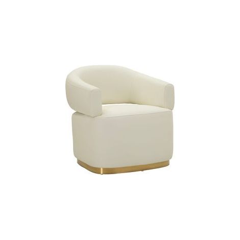 Fauteuil Minsk Plus doré design moderne incurvé (1/5)