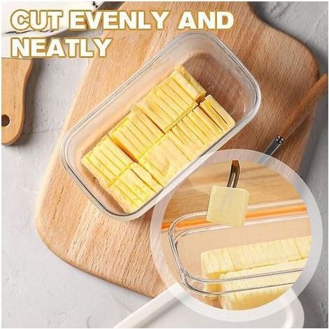 Doseur à Beurre en Acier Inoxydable – Distributeur Pratique pour Réfrigérateur, Coupe 2 Plaquettes de 113g Idéal pour Petit-Déjeuner et Cuisine (1/3)
