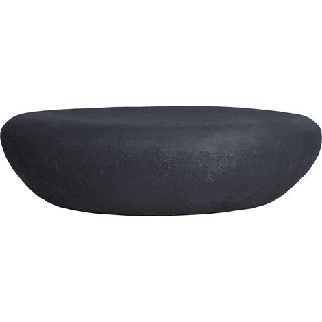 Table basse contemporaine en béton noir finition brute - Noir béton finition brute (1/3)