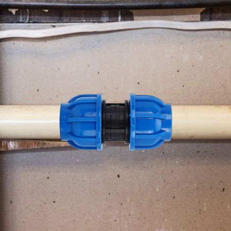 4 Raccords droits 32mm-32mm en PE Plastique pour tuyau d'eau, adaptateur de raccordement (1/5)