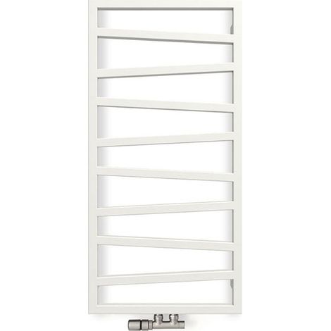 Scaldasalviette acqua calda bianco alto 835mm e largo 500mm - 332 Watt - ZIG835/500ZXB