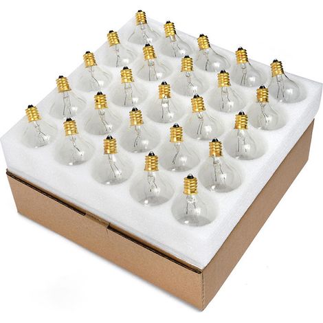 25x G40-kompatible Glühbirnen E12 7W für Lichterketten