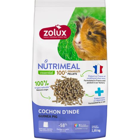 Aliment Granulés pour cochon d'Inde Nutrimeal sac de 2.55 kg - zolux (1/3)