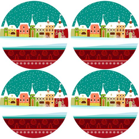 Set di 4 tovagliette rotonde per tavoli 4D, 33 cm - carol Feltro ecologico, stampa HD, lavabile a 40 °C, Bertoni (1/2)