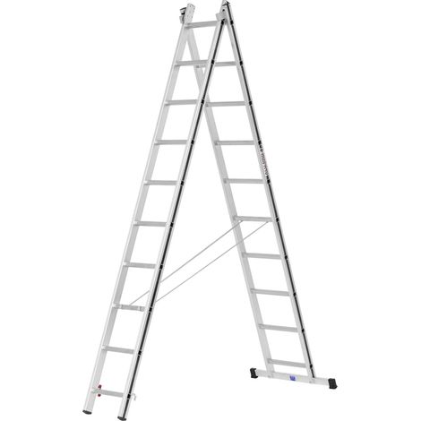 Mehrzweckleiter 2x10 Sprossen - Länge ausgefahren 4.52m - 7004520