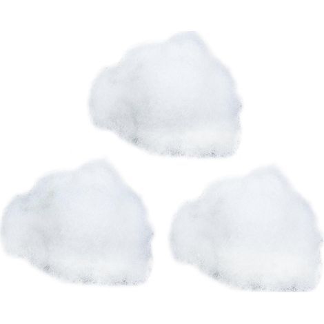 sachets de rembourrage en coton pour poupées, rembourrage pour coussins patchwork, coton rempli pour poupées-13.00X13.00X6.00CM-White (1/4)