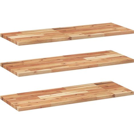 Maison Exclusive - Schweberegale 3 Stk. 100x30x2 cm Massivholz Ak