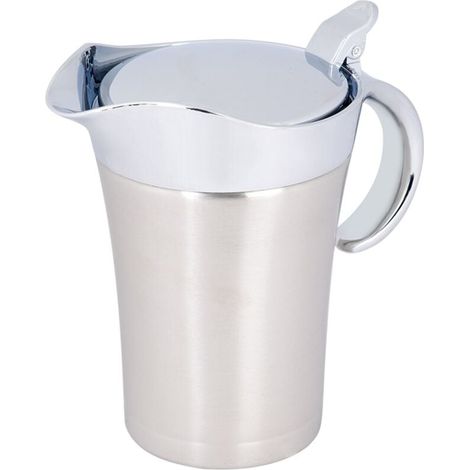 Thermal Sauce Pot, 750ML 304 Stainless Steel Thermal Sauce Pot Double Boat Serving Pot Jug Bucket for Tomato Juice Sauce Kitchen Supplies MUMU (1/4)