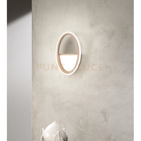 APPLIQUE RICE ORO LED 3000K 500LM 10W DIMMERABILE H.27CM