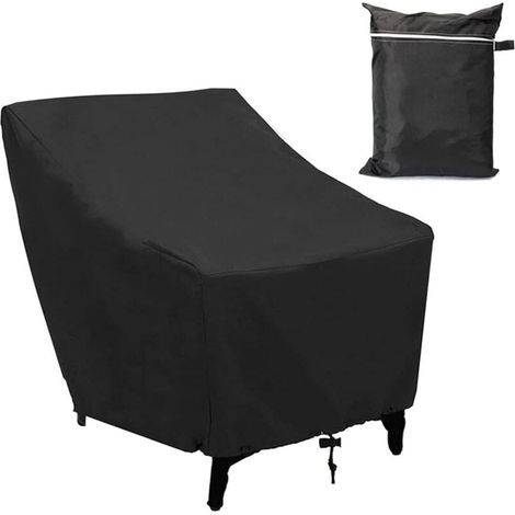 Housse Fauteuil Jardin Extérieur à Assise Profonde 210D Imperméable Couverture pour Chaise Patio Anti UV Anti-Vent avec Corde Ajustable,7079102cm (1/5)
